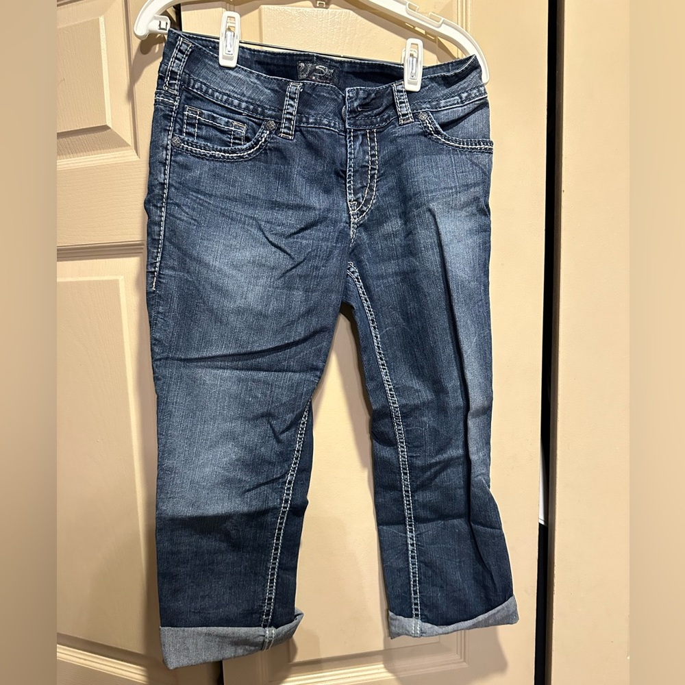 Silver Suki Capri